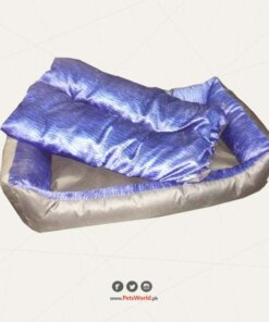 Blue & Black Large Bed For Pet