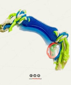 Plastic Chew Bone with Rope For Dog