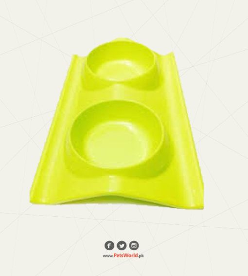 Double Sided Tray Shape Pet Food Bowl Petsworld.pk Pet Clinic